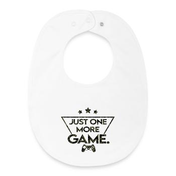 Camouflage _Just_one_more_game_ - Baby Organic Bib - white - Front