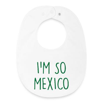 Mexiko mexicain - Bavoir bébé bio - blanc - Devant
