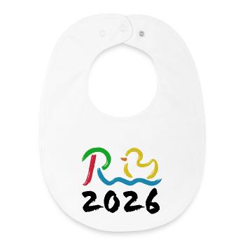 Rente 2026 - Ruhestand - Pension - Baby Organic Lätzchen - Weiß - Vorne
