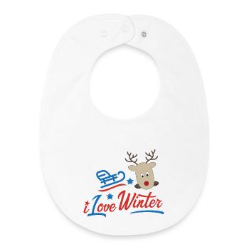 Winter - Baby Organic Lätzchen - Weiß - Vorne
