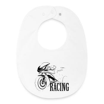 Racing Racebike Moto Symbole Moto Moto - Bavoir bébé bio - blanc - Devant