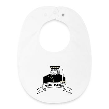 LE ROI Banderole - Bavoir bébé bio - blanc - Devant