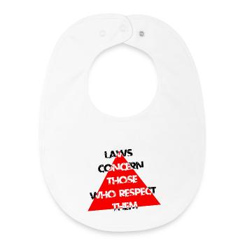 Red-Triangle-Nottypografie - Baby Organic Lätzchen - Weiß - Vorne