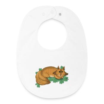 Fantasy Cheshire Grin - Baby Organic Bib - white - Front