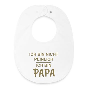 Daddy, teenager, I'm not embarrassed, I'm daddy - Baby Organic Bib - white - Front