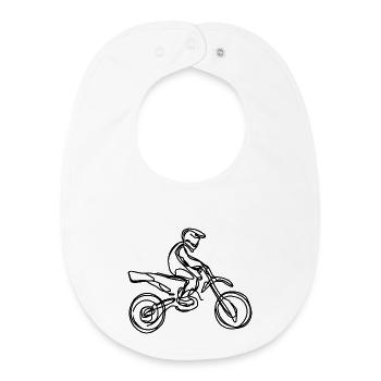 Motocross riders - Baby Organic Bib - white - Front