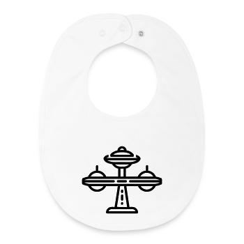 space station - Baby Organic Bib - white - Front
