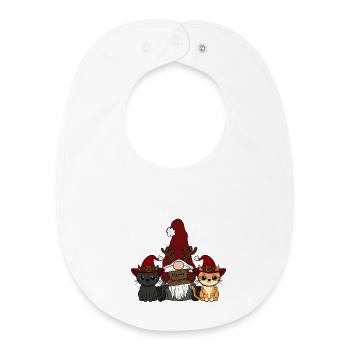 Gnomes de chat - Bavoir bébé bio - blanc - Devant