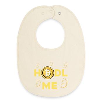 HODL ME Bitcoin Logo - Baby Organic Lätzchen - Natur - Vorne