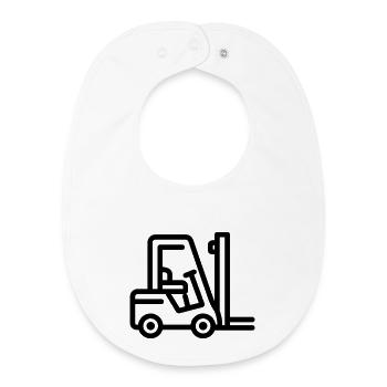 Forklift - Baby Organic Bib - white - Front