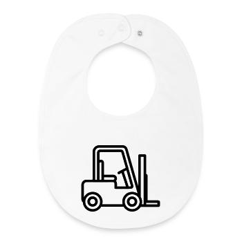 Forklift - Baby Organic Bib - white - Front
