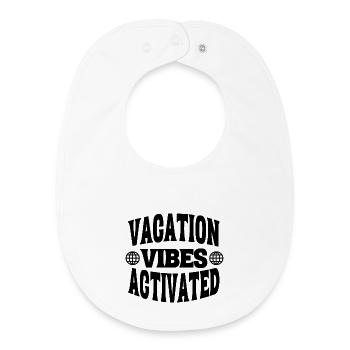 Ambiance de vacances - Bavoir bébé bio - blanc - Devant