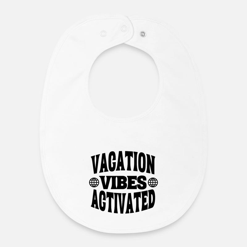 Ambiance de vacances - Bavoir bébé bio - blanc
