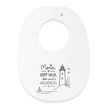 Moin Kopp high cloudless - Baby Organic Bib - white - Front