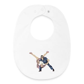 Rock and Roll - Baby Organic Bib - white - Front