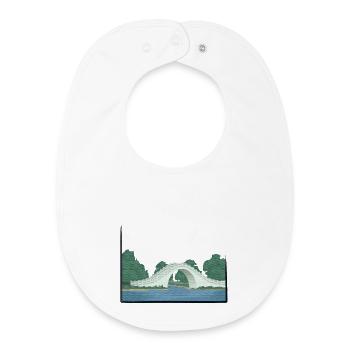 Chinese bridge - Baby Organic Bib - white - Front