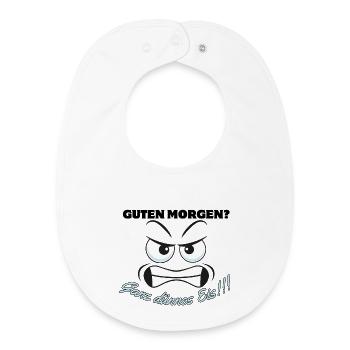 Wütendes Eisbär Motiv mit Spruch - Baby Organic Lätzchen - Weiß - Vorne