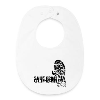 Chaussure Print Climber [Noir] - Bavoir bébé bio - blanc - Devant