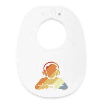 Gamer Retro Look - Baby Organic Bib - white - Front