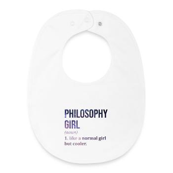 philosophie - Bavoir bébé bio - blanc - Devant