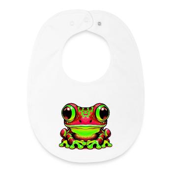 Frog - Baby Organic Bib - white - Front