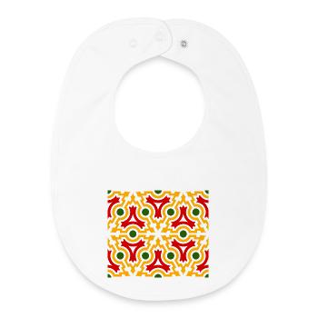 Malaga street walls 1 - Baby Organic Bib - white - Front