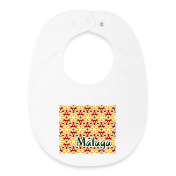 Malaga street walls 1 - Baby Organic Bib - white - Front