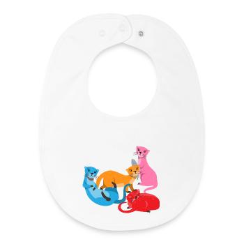 Sea Otter Cartoon Otter - Baby Organic Bib - white - Front