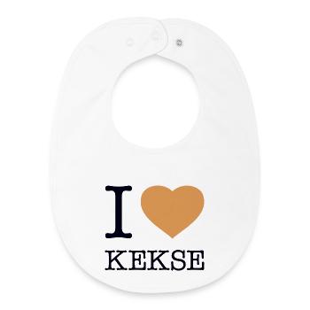 I love Kekse - Baby Organic Lätzchen - Weiß - Vorne