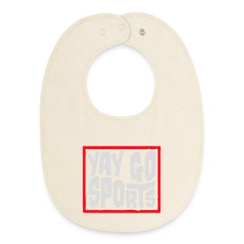 Yay Go Sports Sarkastisch Lustig Anti Sport Humor - Baby Organic Lätzchen - Natur - Vorne