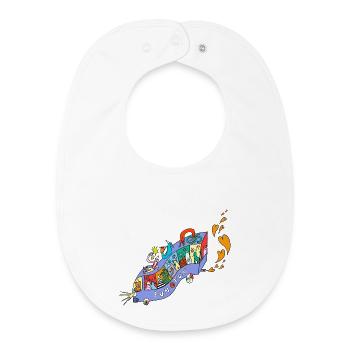FUN_FUN_EXPRESS - Baby Organic Bib - white - Front