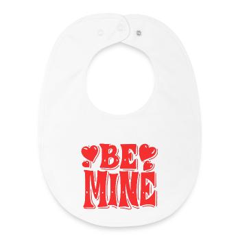 Be Mine Hearts Retro - Baby Organic Lätzchen - Weiß - Vorne