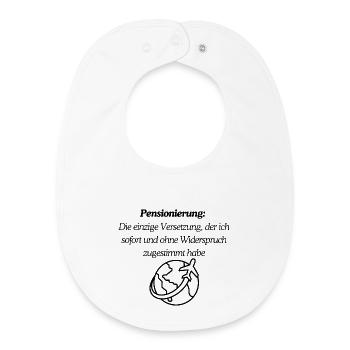 Finally pension - Baby Organic Bib - white - Front