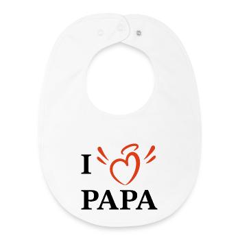 I love dad - Baby Organic Bib - white - Front