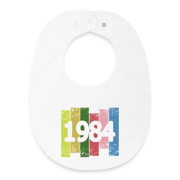 Lustig 1984 - Baby Organic Bib - white - Front