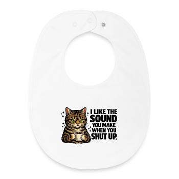 Kaffee Katzen im Noir-Stil - Geschenk  Morgenmuffe - Baby Organic Lätzchen - Weiß - Vorne