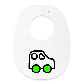 Voiture - Bavoir bébé bio - blanc - Devant