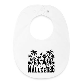Vacances à Malle 2026 - Bavoir bébé bio - blanc - Devant