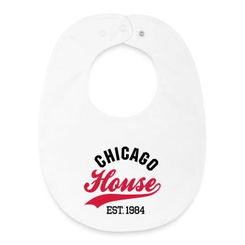 Chicago house est. 1984 - Baby Organic Bib - white - Front
