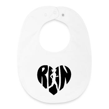 Run woman - Baby Organic Bib - white - Front