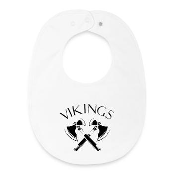 vikings wikinger axt Äxte Nordmann Dänemark Logo - Baby Organic Lätzchen - Weiß - Vorne