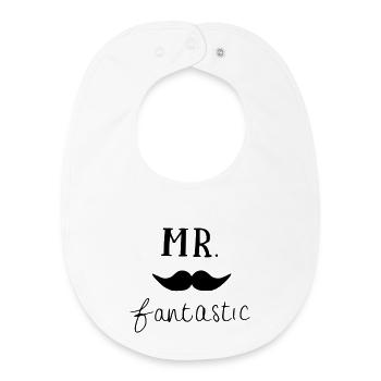 M. fantastique - Bavoir bébé bio - blanc - Devant