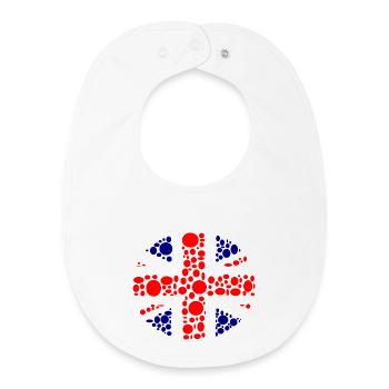 england - Bavoir bébé bio - blanc - Devant