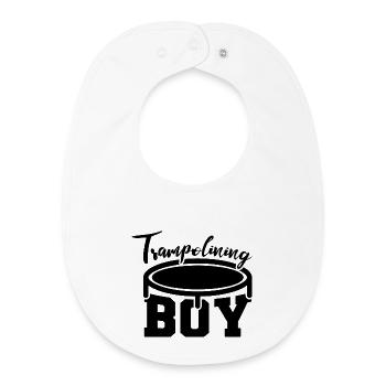 Lustiger Trampolinspringer - Baby Organic Lätzchen - Weiß - Vorne