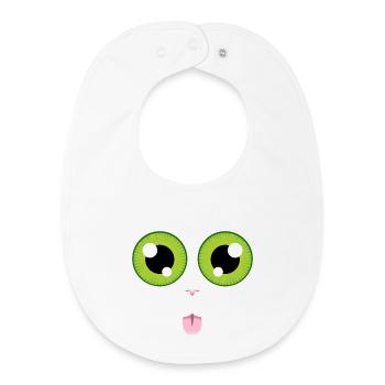 La langue au chat - Bavoir bébé bio - blanc - Devant
