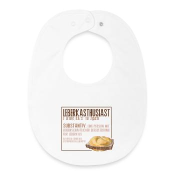 Österreichisch Bayrisch Leberkas Enthusiast - Baby Organic Lätzchen - Weiß - Vorne