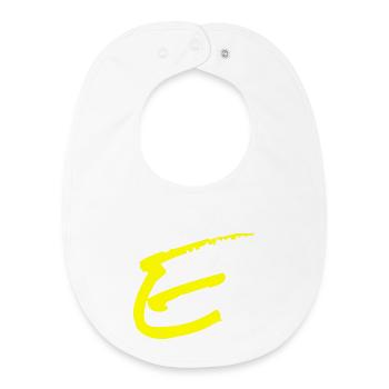 Buchstabe E - Baby Organic Lätzchen - Weiß - Vorne
