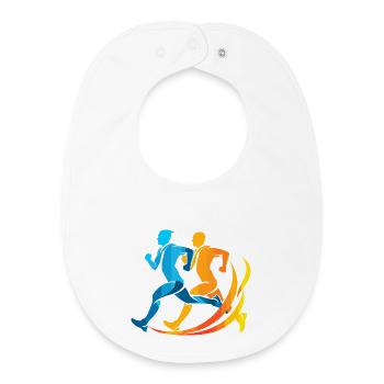 Jogger Comic Look - Baby Organic Bib - white - Front