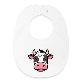 Vache - Bavoir bébé bio - blanc - Devant