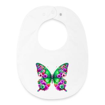 Butterfly - Baby Organic Bib - white - Front